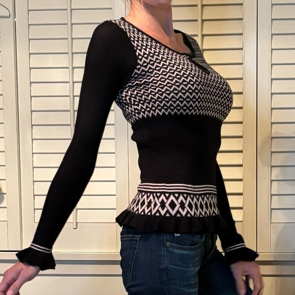 Milly merino wool black sweater - Picture 6 of 12